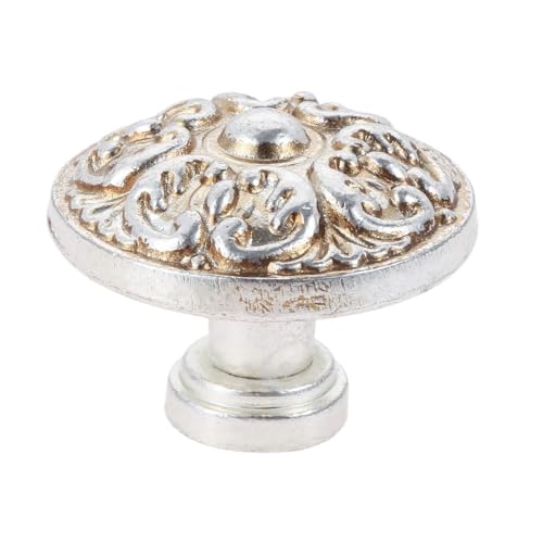 1 Stück Antik Silber Geschnitzter Griff Zieht Zinklegierung Kleiderschrank Kommode Schublade Schrank Türknopf Möbel Dekor Hardware 32/96/128MM(Single hole 35mm) von Generic