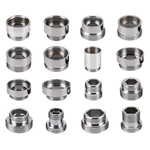 1 Stück Chrom Messing Wasserhahn Aerator Adapter Männlich Weiblich M22 M24 G1/2" 3/4" Rohrfittings Wasserfilter Zubehör M16 18 20 28(F DN20-M22) von Generic