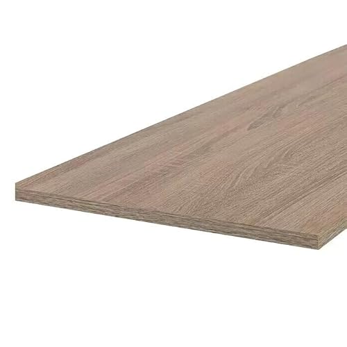 1 Stück Regalboden Einlegeboden Sonoma Eiche 567 x 290 mm (L 56,7 cm x B 29,0 cm) Fachboden für 60 cm Küchenschrank Spanplattenzuschnitt mit Kanten - ABS Kanten und Melaminkanten - livindo von Generic
