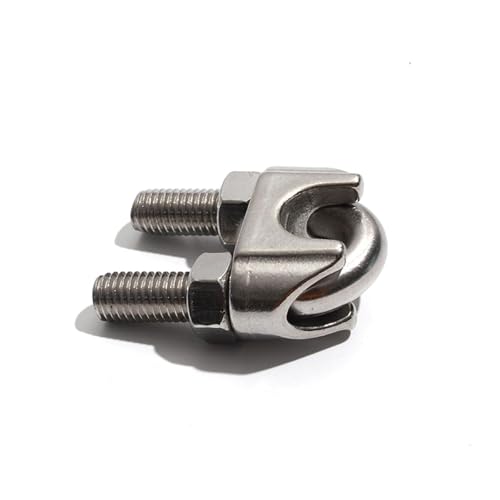 1 Stücke M20 M22 M24 Edelstahl 304 Spannfutter Drahtseil Rollkopf Befestigungsclip Seilklemme U-förmigen Spannfutter(M24) von Generic