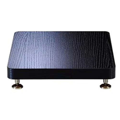 1-stufiges HiFi-Rack, AV-Regal, bodenstehendes Audio-Tablett, TV-Schrank, multifunktionale MDF-Regale für AV-Verstärker, HiFi-Verstärkerschrank, TV-Ständer (schwarz, 19 x 25 cm) von Generic