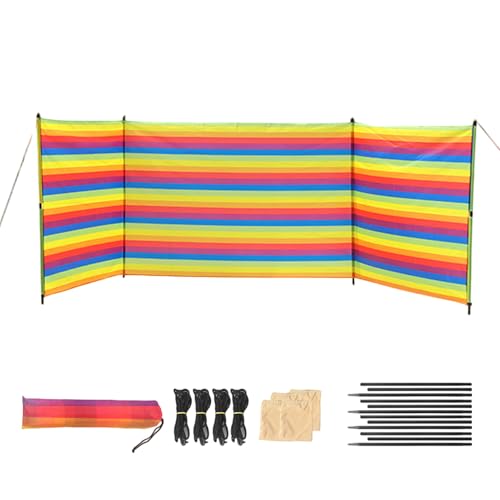 1 x Strandwindschutz – -Windschutz | Windschutz für Camping | Windbreaker Strandmuschel | leicht zu transportierende Outdoor-Ausrüstung Reisezubehör für Urlaub, Angeln, Backy von Generic