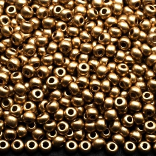 10/0 01710 Tschechische Glas-Rocailles Rocailles Bronze Metallic Verpackung 2250 Stück Gewicht 25 Gramm Perlengröße 2,3 mm Zum Perlensticken und Herstellen von Schmuck 10/0 01710 Tschechische Glas-Rocailles Rocailles Bronze Metallic Verpackung 2250 Stück Gewicht 25 Gramm Perlengröße 2,3 mm Zum Perlensticken und Herstellen von Schmuck von Generic