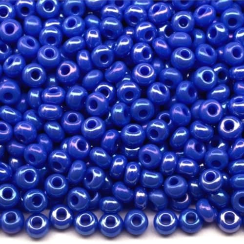 10/0 34040 tschechische Glas-Rocailles Rocailles blickdicht Regenbogenblau Verpackung 900 Stück Gewicht 10 Gramm Perlengröße 2,3 mm Zum Perlensticken und Herstellen von Schmuck 10/0 34040 tschechische Glas-Rocailles Rocailles blickdicht Regenbogenblau Verpackung 900 Stück Gewicht 10 Gramm Perlengröße 2,3 mm Zum Perlensticken und Herstellen von Schmuck von Generic
