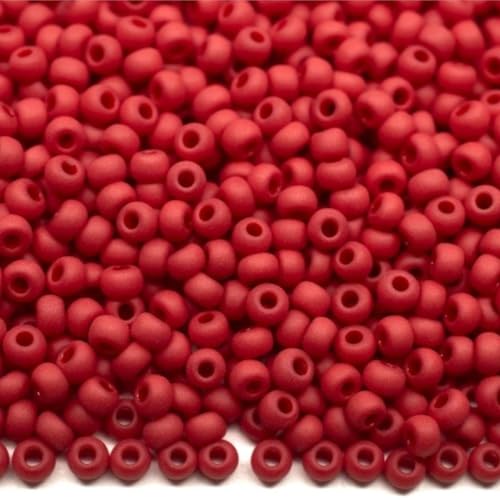 10/0 93190 Matt Tschechische Glas Rocailles Rocailles Rot Opak Verpackung 2250 Stück Gewicht 25 Gramm 10/0 93190 Matt Tschechische Glas Rocailles Rocailles Rot Opak Verpackung 2250 Stück Gewicht 25 Gramm von Generic