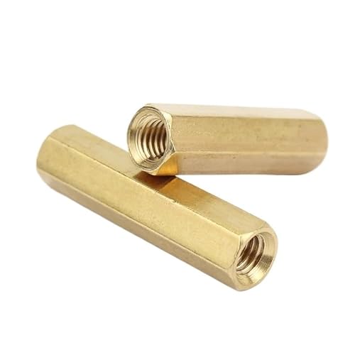 10/50/100 Stück M2 M3 Sechskant-Innensechskant-Innensechskant-Abstandshalter aus Messing, Sechskant-Bolzen-Abstandshalter, Hohlsäulen(10pcs,M3x6) von Generic