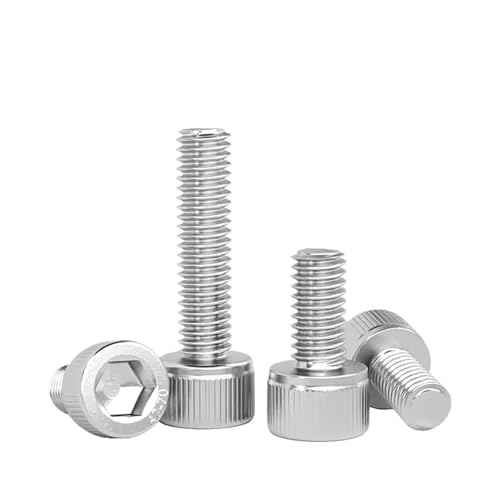 10–100 Stück M1.4 M1.6 M2 M3 M4 M5 M6 304 A2-70 Edelstahl Sechskant-Innensechskantschraube mit Innensechskant, Schraubenlänge 2–50 mm(30mm,M5 (10pcs)) von Generic