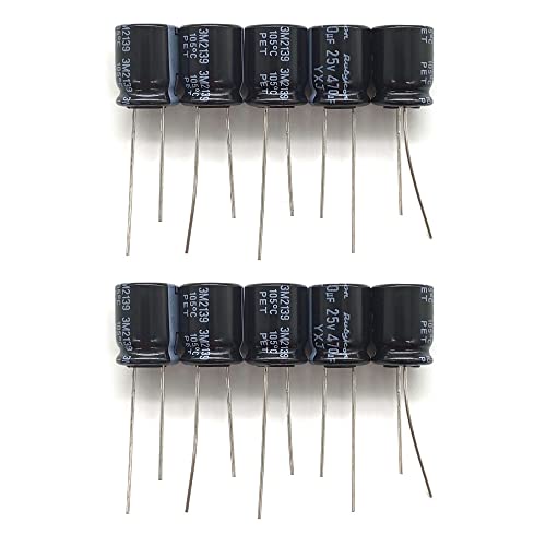 10 Stück Elko Kondensator YXJ 470µF 25V ±20% -40°C~105°C Low Impedance Kondensator Radial, D10 x L13 mm von Generic