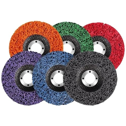 10 Stück Polystreifen Schleifscheiben für Winkelschleifer – Entfernt Farbe, Rost und Schweißoxidation(Blue 125 * 22mm) von Generic