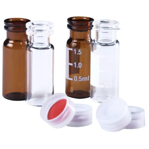 10 stücke 2 ml Klar Braun Glas Fläschchen Mit Bajonett Kappe 4CC Transparent Flüssigkeit Glas Container(Brown,No Scale) von Generic