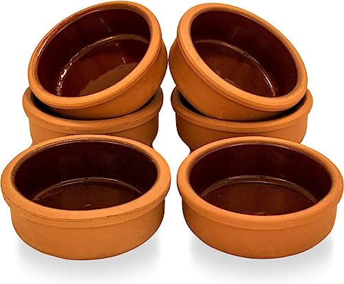 100% Natürliche und umweltfreundliche Güvec Schalen von Murat Keramik - Schüsseln Set von 6 - Ideal für Backofen- und Dessertgerichte - Perfekt für Einzelportionen - Spülmaschinenfest von Generic