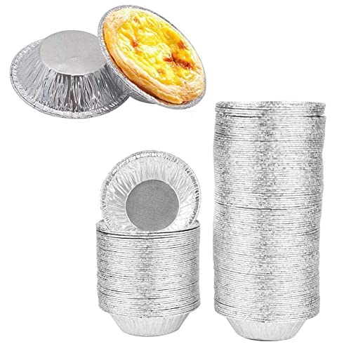 100 Stück Kuchenform Ei Tart Pasteis de Nata Ofen Backen Runde Werkzeug Form Tart Ei Vanillepudding Kuchen von Generic