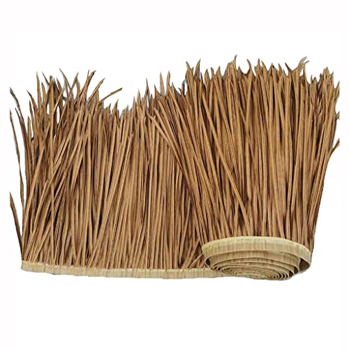 100 cm X 50 cm Synthetische Strehdachinung Für Tiki-Bar In 1 Rolle, Langlebige Stroh Palm Thatch Rolle Tiki Hütten Gras Dachschirmabdeckung Mini Bar Dach(Yellow b,0.5x2m/1.64X6.56ft) von Generic