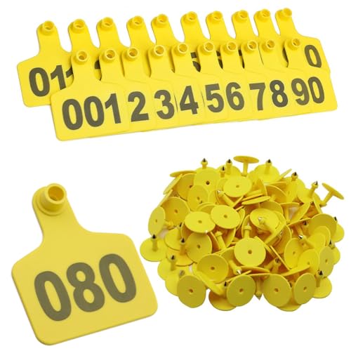 100pcs Viehohr -Ohr -Tags Vieh mit Number Ohr -Tag -Etikett Marker Accessoire Vieh Ohr -Ohr -Tags für Schafrinder Kalb Hog Gelb 001-100 100pcs Viehohr -Ohr -Tags Vieh mit Number Ohr -Tag -Etikett Marker Accessoire Vieh Ohr -Ohr -Tags für Schafrinder Kalb Hog Gelb 001-100 von Generic