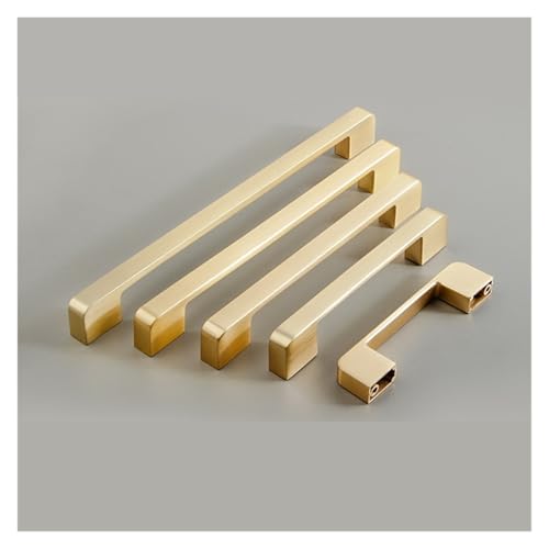 10er-Pack Küchenschrankgriffe, 128 mm Lochmitte, Türgriffe for Schrank, Kleiderschrank, Badezimmer, Edelstahl(Brushed gold) von Generic