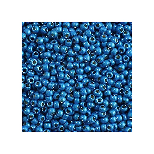 10g TOHO Rocailles 8/0, dauermattes Finish Galvanized-Carribean Blau (# PF583F) (TOHO seed beads 8/0, Permanent-Matte Finish Galvanized-Carribean Blue (#pf583f)) Japanishe Glas Rund Perlen von Generic
