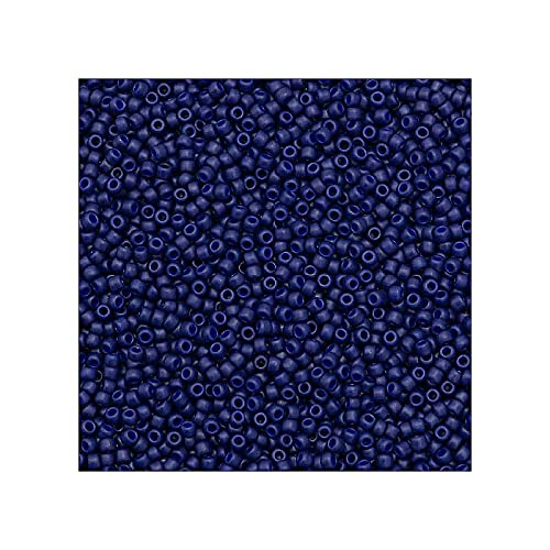 10g TOHO Rocailles 8/0, semi glasierte navy blau (# 2607f) (TOHO seed beads 8/0, Semi Glazed Navy Blue (#2607f)) Japanishe Glas Rund Perlen von Generic
