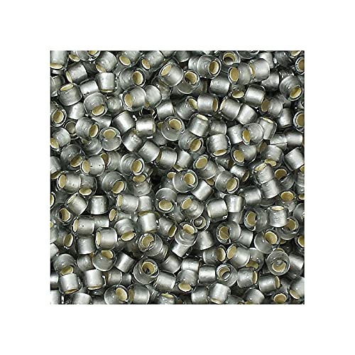 10g TOHO Rocailles 8/0, silbergefütterter mattierter schwarzer Diamant (# 29AF) (TOHO seed beads 8/0, Silver-Lined Frosted Black Diamond (#29af)) Japanishe Glas Rund Perlen von Generic