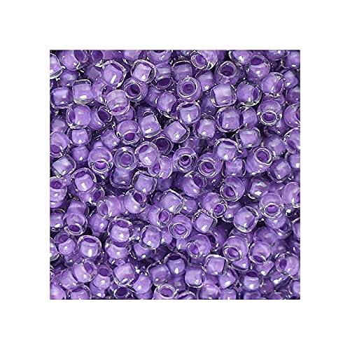 10g Toho-Saat-Perlen 11/0, Innenfarbige Kristall-Glyzinien gesäumt (# 935) (TOHO seed beads 11/0, Inside-Color Crystal Wisteria Lined (#935)) Japanishe Glas Rund Perlen von Generic