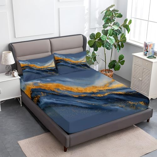 140 x 200 cm Kinder Spannbettlaken, Abstraktes Flusslinienmuster Weiche Atmungsaktiv Microfaser Druck Spannbetttuch Blaugrau für BO x springbett, Matratze bis 30 cm höhe 140 x 200 cm Kinder Spannbettlaken, Abstraktes Flusslinienmuster Weiche Atmungsaktiv Microfaser Druck Spannbetttuch Blaugrau für BO x springbett, Matratze bis 30 cm höhe von Generic