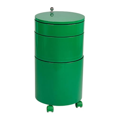 15" Runder Beistelltisch, Beweglicher Beistelltisch mit Rotierender Ablagefläche, Rollbarer Ablageschrank, for Wohnzimmer Schlafzimmer(Green,76.5cm/30in) von Generic