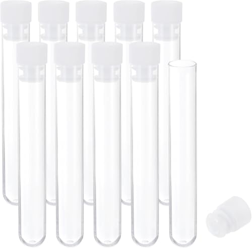 15 Stück Einweg-Kunststoff-Reagenzgläser, Klare Röhrchen 12-20mm Für Immunoassay Mit Kunststoffkappen, Transparente Laborröhrchen Für Blut, Proben, Experimentelle Verwendung(Red,13 * 78) von Generic