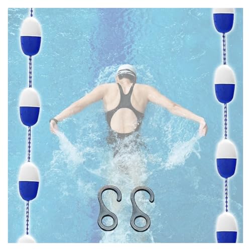 15 m 26 m 35 m 45 m schwimmende Pool-Sicherheitstrennleine, Schwimmbahnleine, Bojenseil mit zweifarbigen Schwimmkörpern und 2 vorm von Generic
