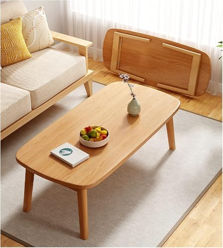 17,7 Zoll Hoher Klappbarer Tisch, Holztisch Mit Dicker Und Wasserdichter Platte, Minimalistischer Beistelltisch Für Drinnen Und Draußen, Jaese Tatami Tisch, Kleiner Couchtisch, 80cm-B von Generic
