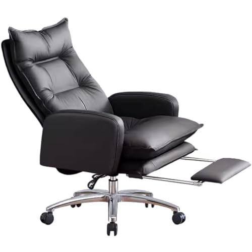 170°-Freizeit- Und Liegestuhl, Weichelastischer Bürostuhl Mit Hebe- Und Drehfunktion, Tragkraft: 150 Kg(Black Chair) von Generic