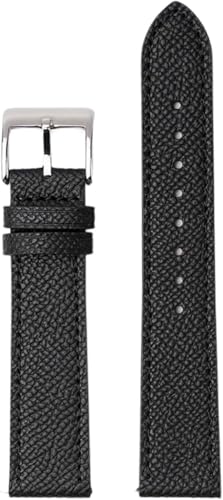 18mm / 20mm / 22mm Frauen Männer Eidechse Narbenkalbsleder Uhrenarmband Mit Schnellspanner Federstange, Black+Black-Silver, 22mm 18mm / 20mm / 22mm Frauen Männer Eidechse Narbenkalbsleder Uhrenarmband Mit Schnellspanner Federstange, Black+Black-Silver, 22mm von Generic