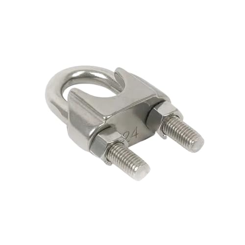 1pc Edelstahl Draht Seil Klemme U Form M4 M5 M6 M8 Frühling Taste Clip for Zelt Stangen Hängematte hardware Zubehör(M2) von Generic
