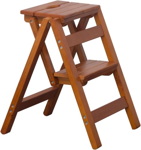 2/3 Stufenhocker Holz Klappleiter Stuhl Verdickte Bibliothek Stufenhocker Tragbare Leichte Gartenwerkzeug Leiter, Klappbarer Tritthocker, Stufe Für Erwachsene, Stufenhocker Faltb, Brown, Two Steps 2/3 Stufenhocker Holz Klappleiter Stuhl Verdickte Bibliothek Stufenhocker Tragbare Leichte Gartenwerkzeug Leiter, Klappbarer Tritthocker, Stufe Für Erwachsene, Stufenhocker Faltb, Brown, Two Steps von Generic