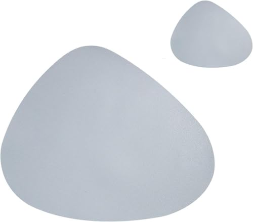 2/4/6 Stück Set Pu Leder Tischset Wasserdicht Anti-fouling Anti-Öl Tischset rutschfeste Isolierung Leder Tischset Nordic Modern Einfache Reine Farbe Untersetzer, Blue, 6 Sets von Generic