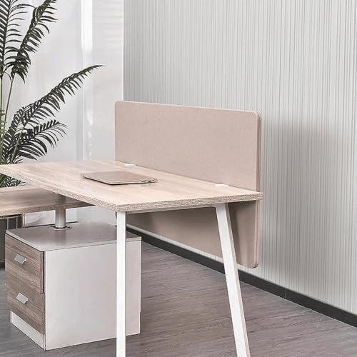 2 Fuß hoher Schreibtischteiler for Anklemmen, tragbarer, schalldichter Sichtschutz fürs Büro mit Klemmen, 40 50 60 100 120 cm Langer Sichtschutz for unter Stehpulte(Camel,Lenght40cm/15.7in) von Generic