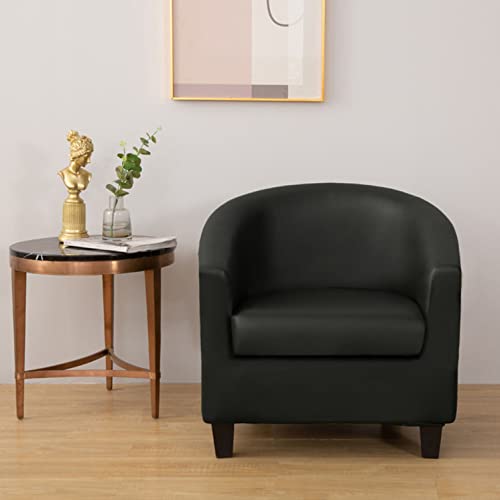 2 Pack Luxus Universal PU Leder Club Stuhl Abdeckung Slipcover rutschfeste Sofa Abdeckung Protector für Wohnzimmer Hotel Weiß von Generic
