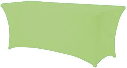 2 Packungen Fitted Rechteckige Tischdecken Polyester Dehnbare Elastische Spandex Tischdecke Patio Tischdecke Hochzeit Party Cocktail Bar Ausstellungen Waschbare Tischdecke, Fruit Green, 6ft von Generic