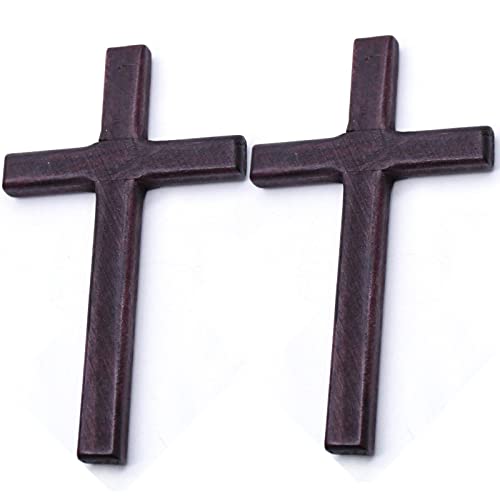 2 Pcs Holzkreuz Vintage Religiöse Katholische Handgefertigte Plaque Kleine Hängende Wandkruzifix Hanges Kreuz Für Home Wanddekoration von Generic