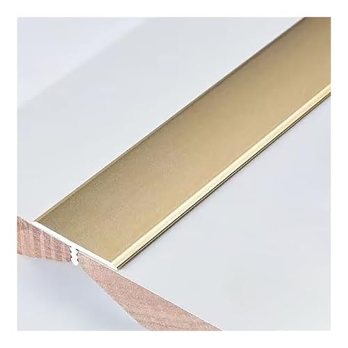 2 Sets 90–130 cm lange Bodenübergangsleisten aus Metall, 3,3 cm breite T-Formteile, Türschwellen, Kantenverkleidung for Türöffnungen, unebene Böden, Fliesen, Holz(Gold,2Set Length 100 cm) von Generic