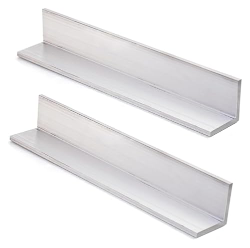2 Stück 6061 Aluminium Winkeltrimmung Extrudiertes Aluminiumband Länge 500 Mm, Seitenlänge 15 Mm Für Heimwerken Und BAU, One Color, 15x15x1.5x500mm von Generic