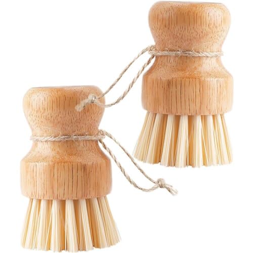 2 Stück Holz-geschirrbürsten, Topf-schrubbbürste, Runde Mini-geschirrbürste, Küchenreinigungsschrubber Zum Reinigen Von Töpfen, Pfannen, Tellern 2 Stück Holz-geschirrbürsten, Topf-schrubbbürste, Runde Mini-geschirrbürste, Küchenreinigungsschrubber Zum Reinigen Von Töpfen, Pfannen, Tellern von Generic