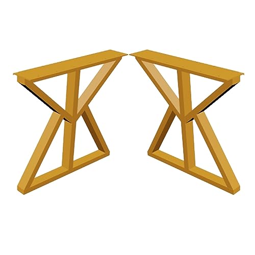 2 Stück Möbelbeine rustikale Dekoration Dreieck Form Tischbeine, schwere Metall Schreibtischbeine, Esstisch Beine, Industrial Modern, DIY Eisen Bankbeine (Größe: H45CM) von Generic