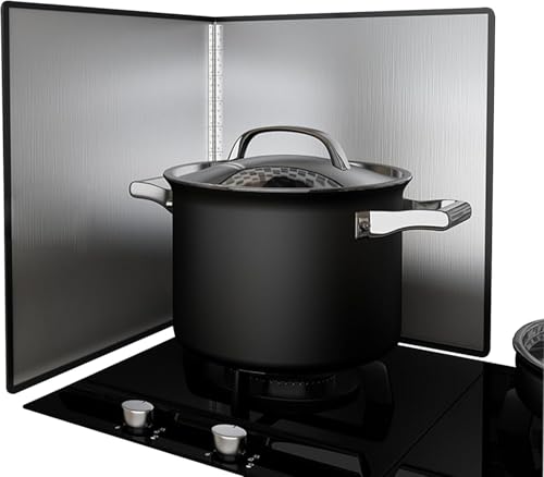 2-seitig Faltbare Spritzschutz Rostfrei Stahl, Ölspritzschutzhülle, Backsplash, Spritzschutz Backsplash, Spritzschutz Für Fertig, Silver, 50x50x50cm 2-seitig Faltbare Spritzschutz Rostfrei Stahl, Ölspritzschutzhülle, Backsplash, Spritzschutz Backsplash, Spritzschutz Für Fertig, Silver, 50x50x50cm von Generic