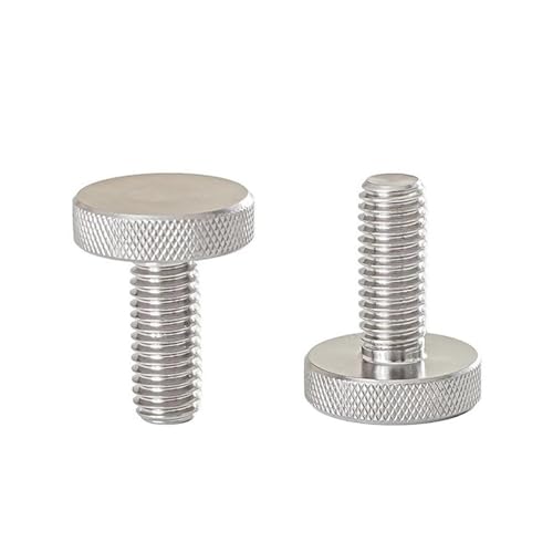 2 stücke M3 M4 M5 M6 M8 M10 GB835 304 Edelstahl Rändel Flache Runde Kopf Hand Festziehen Vorhang Wand Daumen schraube Bolzen(M10x40mm) von Generic