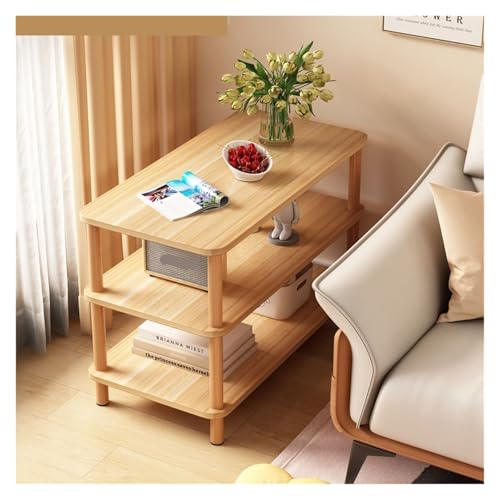 2-stufiger Beistelltisch, Nachttisch, 23,6" B x 15,7" T x 19,7" H, for Wohnzimmer, Schlafzimmer, Büro(60 * 40 * 50cm-Walnut) von Generic
