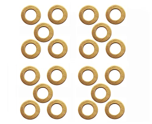 20 Stück EDC Taschenmesser Messing Unterlegscheibe Dichtung für C10 C11, Pivot Pin Washers Meson Unterlegscheibe Dichtung Ersatz Ringlager, 0,5 x 8 x 4,2 mm von Generic