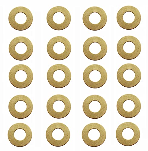 20 Stück EDC Taschenmesser Messing Unterlegscheibe Dichtung für Kaltstahl 26 SP, Pivot Pin Unterlegscheiben Meson Unterlegscheibe Dichtung Ersatz Ringlager, 0,5 x 11 x 5,2 mm von Generic