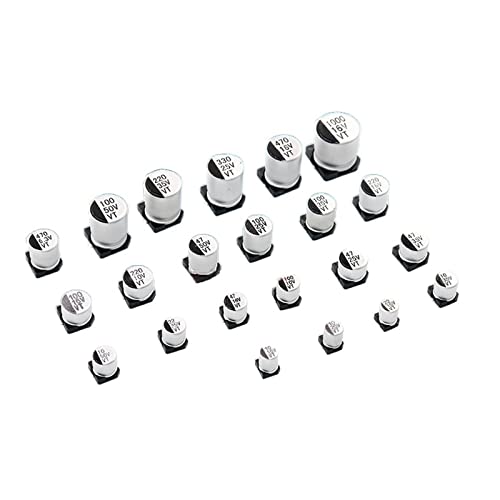 20 Stück SMD 6,3 V 10 V 16 V 25 V 35 V 50 V 63 V 100 V 1 UF 2,2 UF 4,7 UF 10 UF 47 UF 100 UF 220 UF 330 UF 470 UF Elektrolytkondensator Aluminium(100V2.2UF 6.3X5.4) von Generic