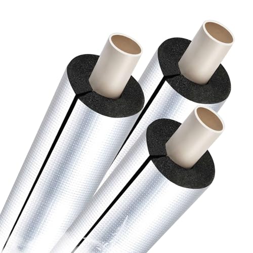 20 mm Wandstärke Rohrisolierung Frostschutz Aluminiumfolien Isolierschlauch ID 15-352.0 mm Selbstklebendes Hitzebewahrung Rohrschale für Solaranlage Warmwasser Heizung wasserdichte(15.0 mm x 20 mm x 9 von Generic