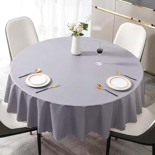 200cm Runde Tischdecke, Wasserabweisende Auslaufsichere Polyester-tischdecke, Waschbare Tischdecke, PVC-tischdecke Für Runden Tisch, Für Den Innen- Und Außenbereich von Generic