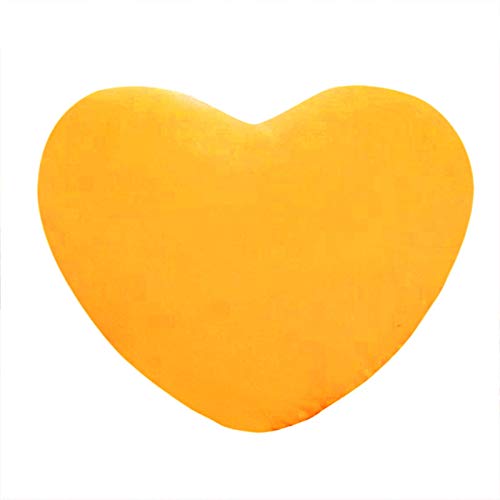 2024 Niedliche herzförmige Liebeskissen, Valentinstag Herzkissen, Sofa Wohnzimmer Schlafzimmer (30 cm, Gelb) von Generic